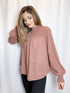 Gold Diamond Mauve Chiffon Blouse
